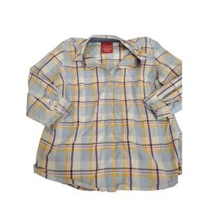 Dickie's Women's plaid button down shirt Size Large